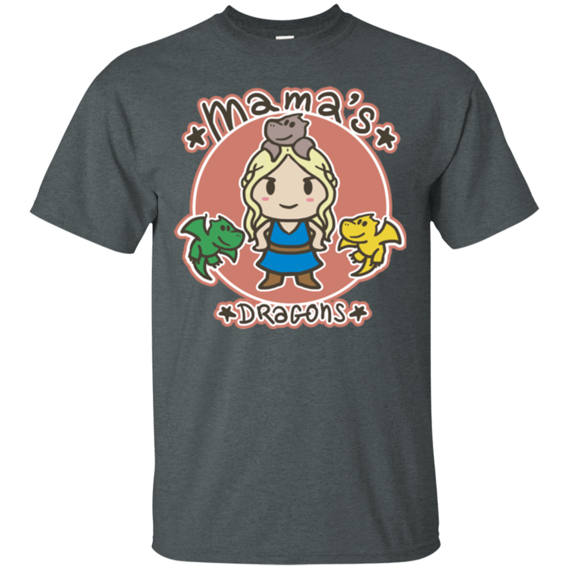 T-Shirts Dark Heather / Small Mamas Dragons T-Shirt
