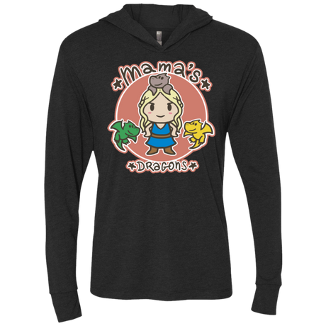 T-Shirts Vintage Black / X-Small Mamas Dragons Triblend Long Sleeve Hoodie Tee