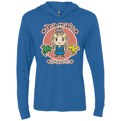 T-Shirts Vintage Royal / X-Small Mamas Dragons Triblend Long Sleeve Hoodie Tee