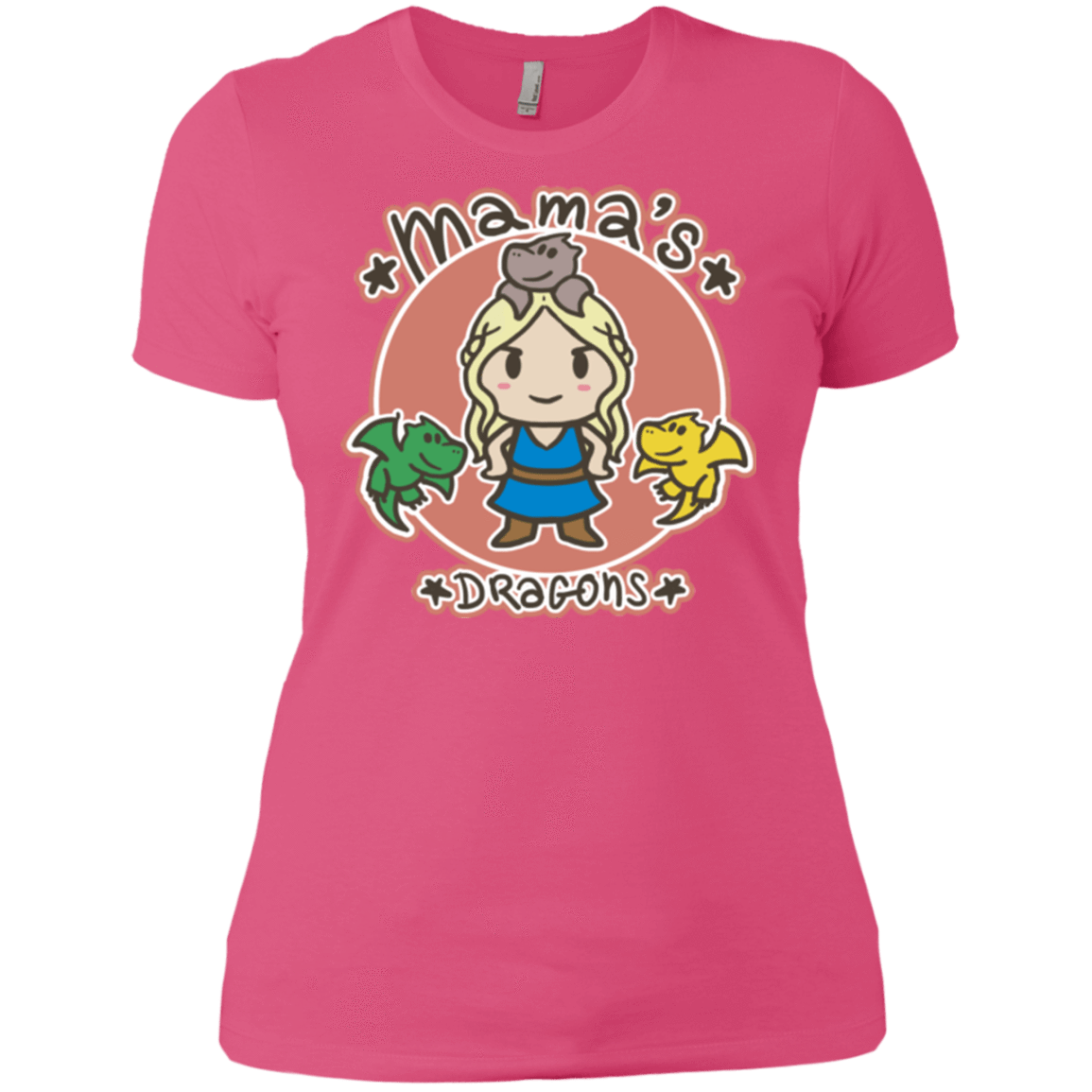 T-Shirts Hot Pink / X-Small Mamas Dragons Women's Premium T-Shirt