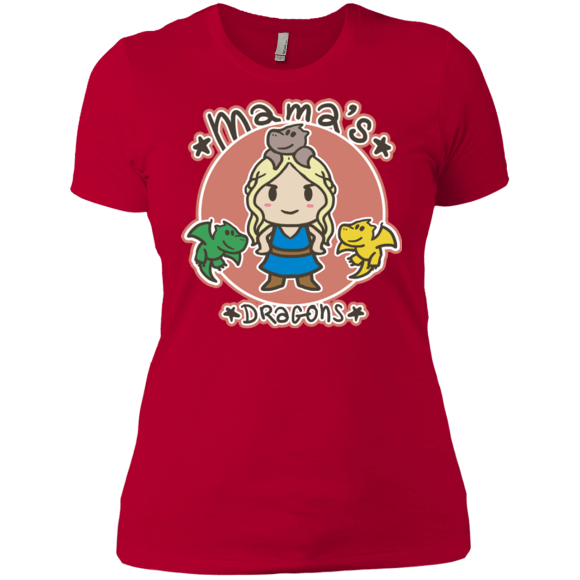 T-Shirts Red / X-Small Mamas Dragons Women's Premium T-Shirt