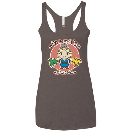 T-Shirts Macchiato / X-Small Mamas Dragons Women's Triblend Racerback Tank