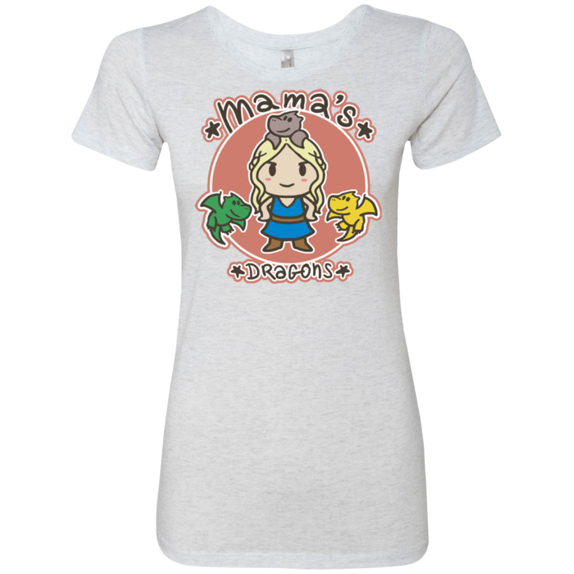 T-Shirts Heather White / Small Mamas Dragons Women's Triblend T-Shirt