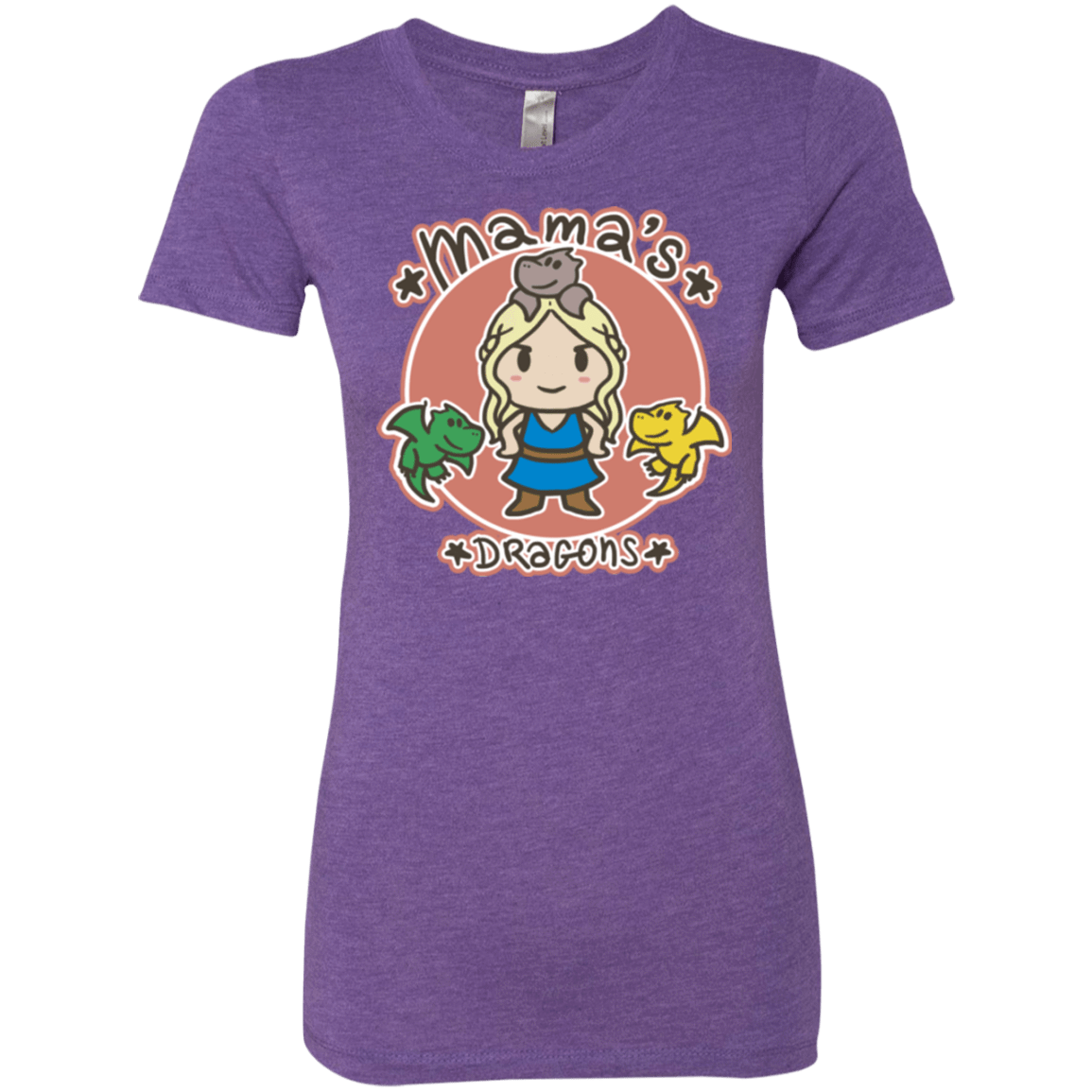 T-Shirts Purple Rush / Small Mamas Dragons Women's Triblend T-Shirt