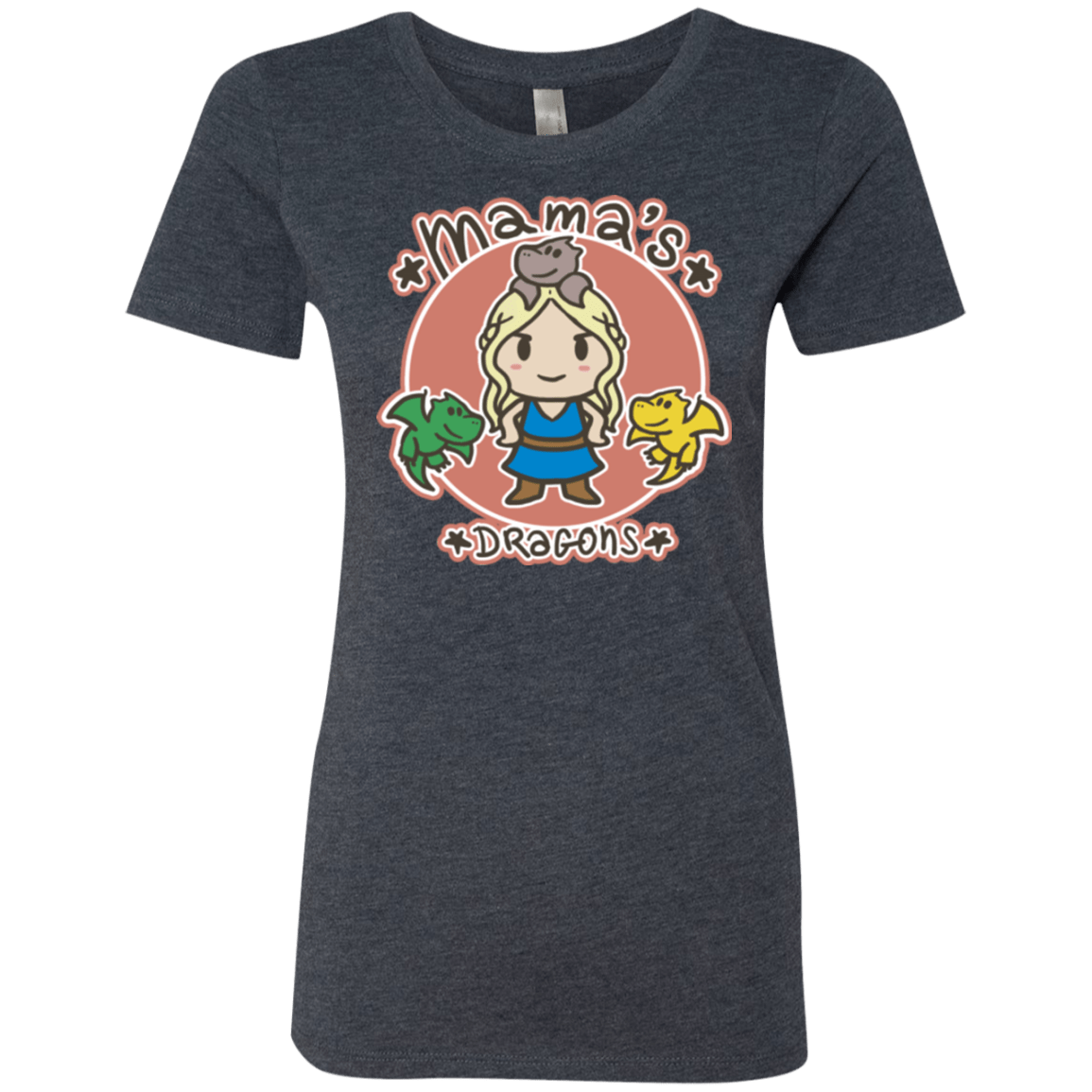 T-Shirts Vintage Navy / Small Mamas Dragons Women's Triblend T-Shirt