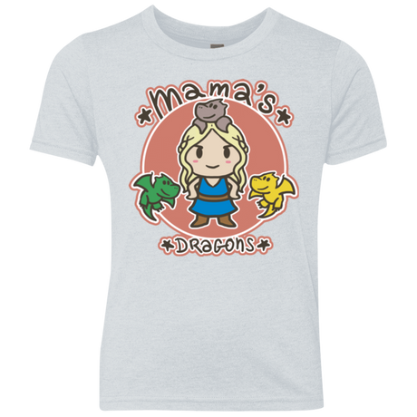 T-Shirts Heather White / YXS Mamas Dragons Youth Triblend T-Shirt