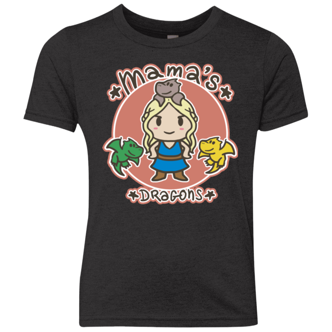T-Shirts Vintage Black / YXS Mamas Dragons Youth Triblend T-Shirt