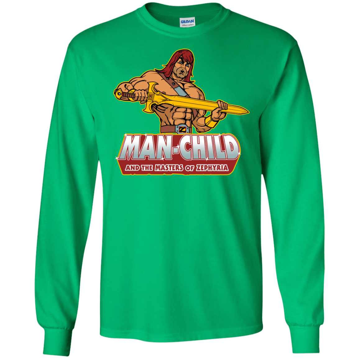 T-Shirts Irish Green / S Man Child Men's Long Sleeve T-Shirt