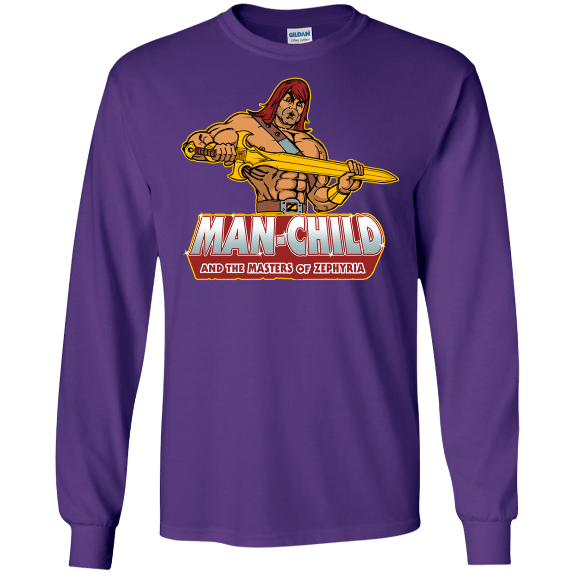 T-Shirts Purple / S Man Child Men's Long Sleeve T-Shirt