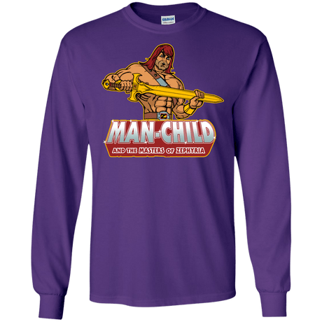 T-Shirts Purple / S Man Child Men's Long Sleeve T-Shirt