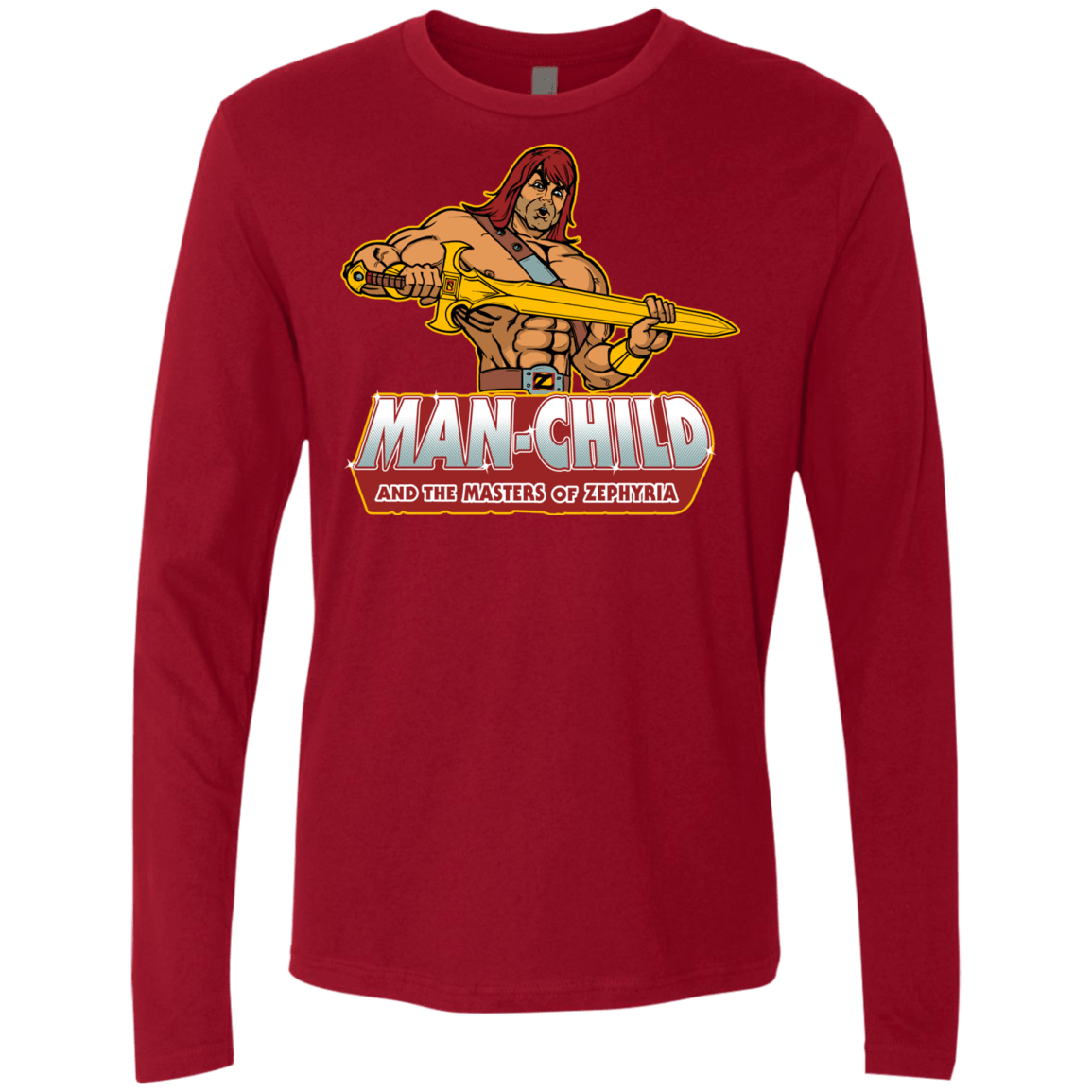 T-Shirts Cardinal / S Man Child Men's Premium Long Sleeve