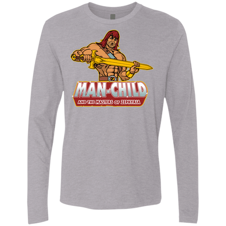 T-Shirts Heather Grey / S Man Child Men's Premium Long Sleeve
