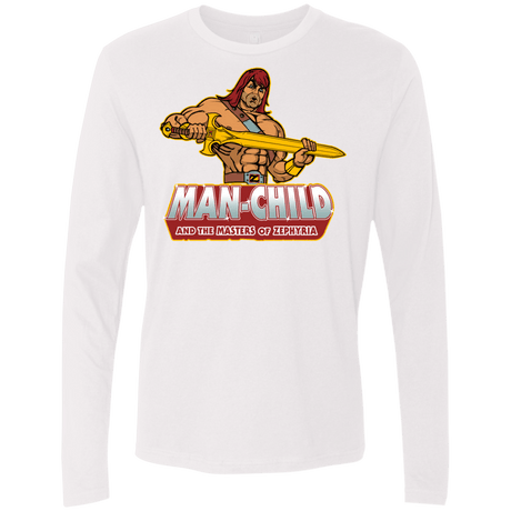 T-Shirts White / S Man Child Men's Premium Long Sleeve