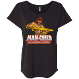 T-Shirts Vintage Black / X-Small Man Child Triblend Dolman Sleeve