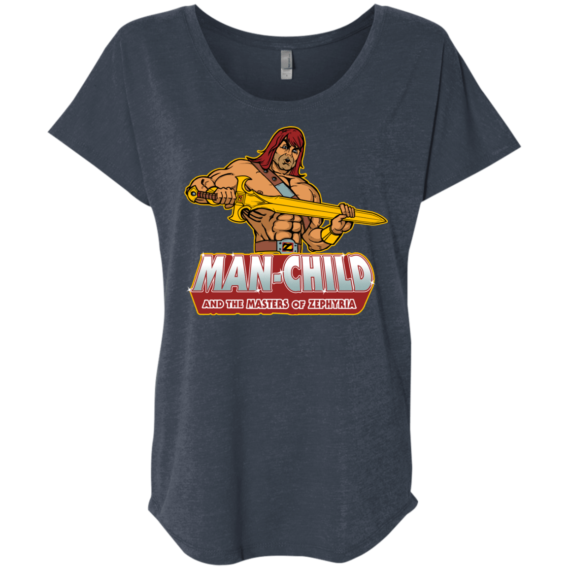 T-Shirts Vintage Navy / X-Small Man Child Triblend Dolman Sleeve