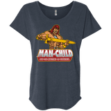 T-Shirts Vintage Navy / X-Small Man Child Triblend Dolman Sleeve