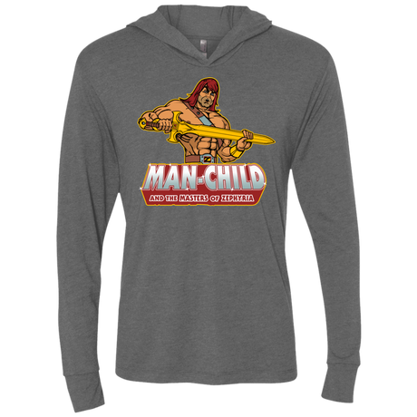 T-Shirts Premium Heather / X-Small Man Child Triblend Long Sleeve Hoodie Tee