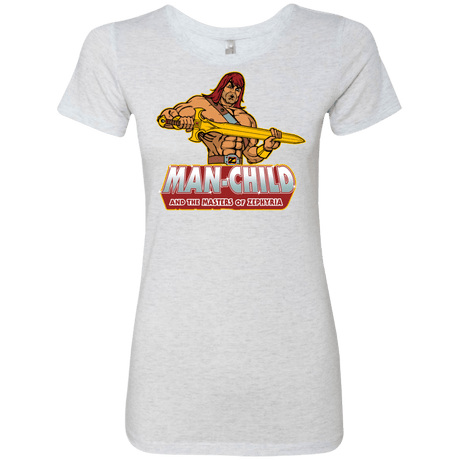 T-Shirts Heather White / S Man Child Women's Triblend T-Shirt