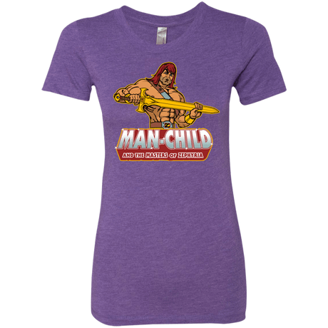 T-Shirts Purple Rush / S Man Child Women's Triblend T-Shirt
