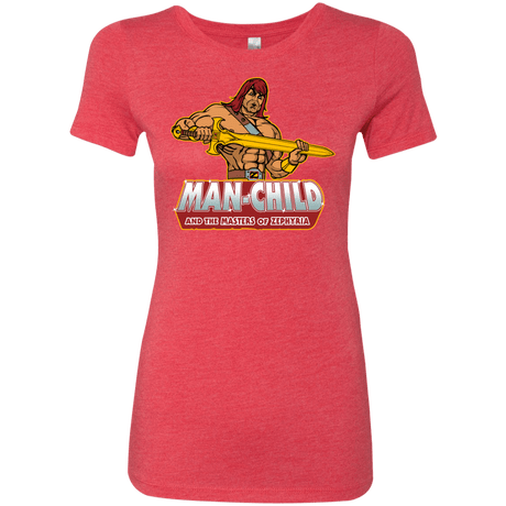 T-Shirts Vintage Red / S Man Child Women's Triblend T-Shirt