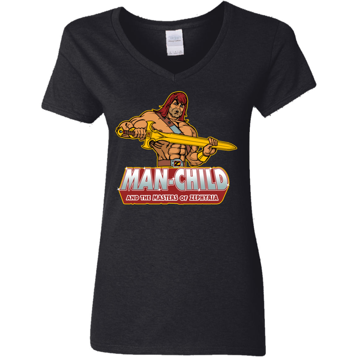 T-Shirts Black / S Man Child Women's V-Neck T-Shirt