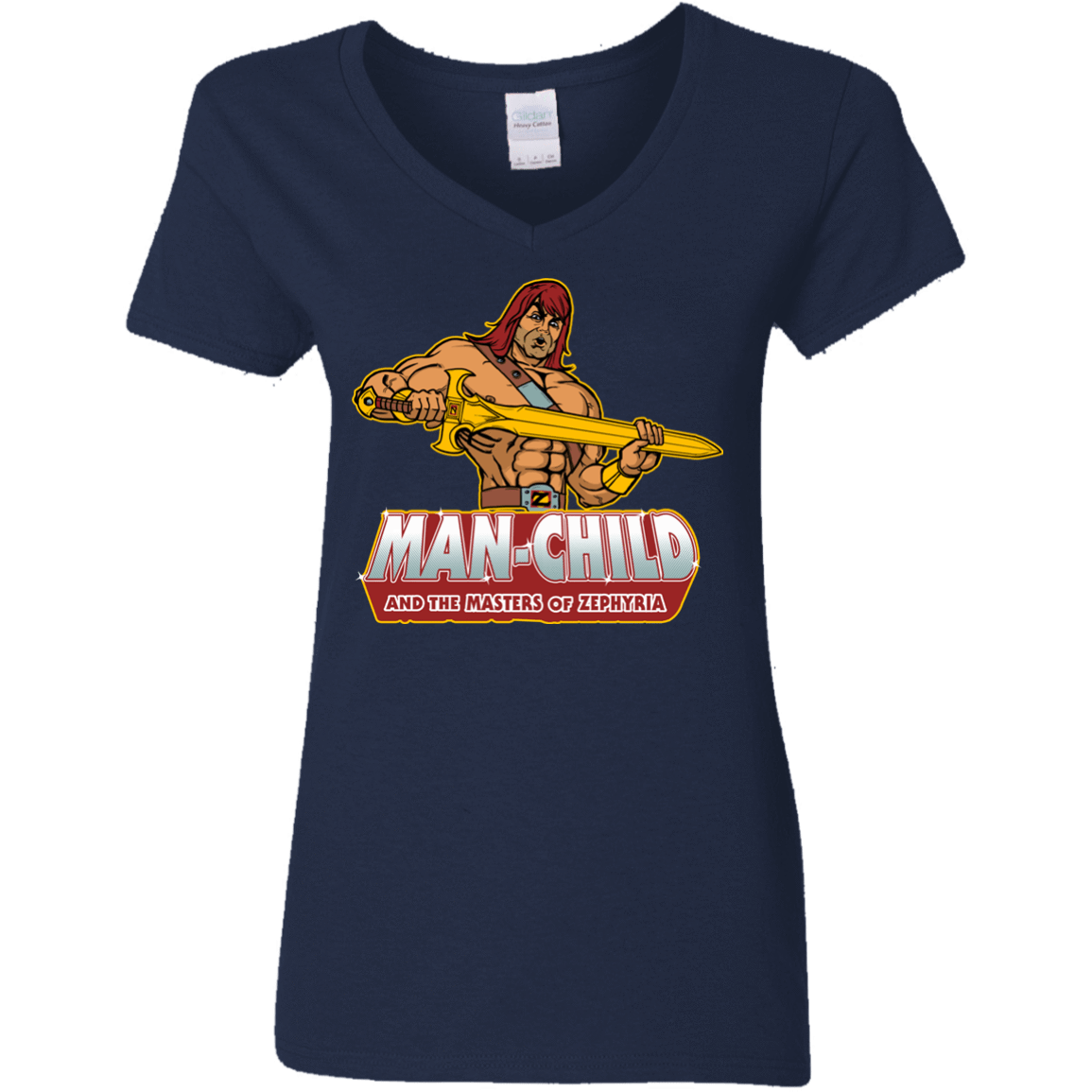 T-Shirts Navy / S Man Child Women's V-Neck T-Shirt