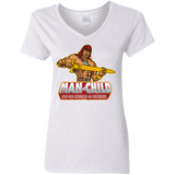 T-Shirts White / S Man Child Women's V-Neck T-Shirt