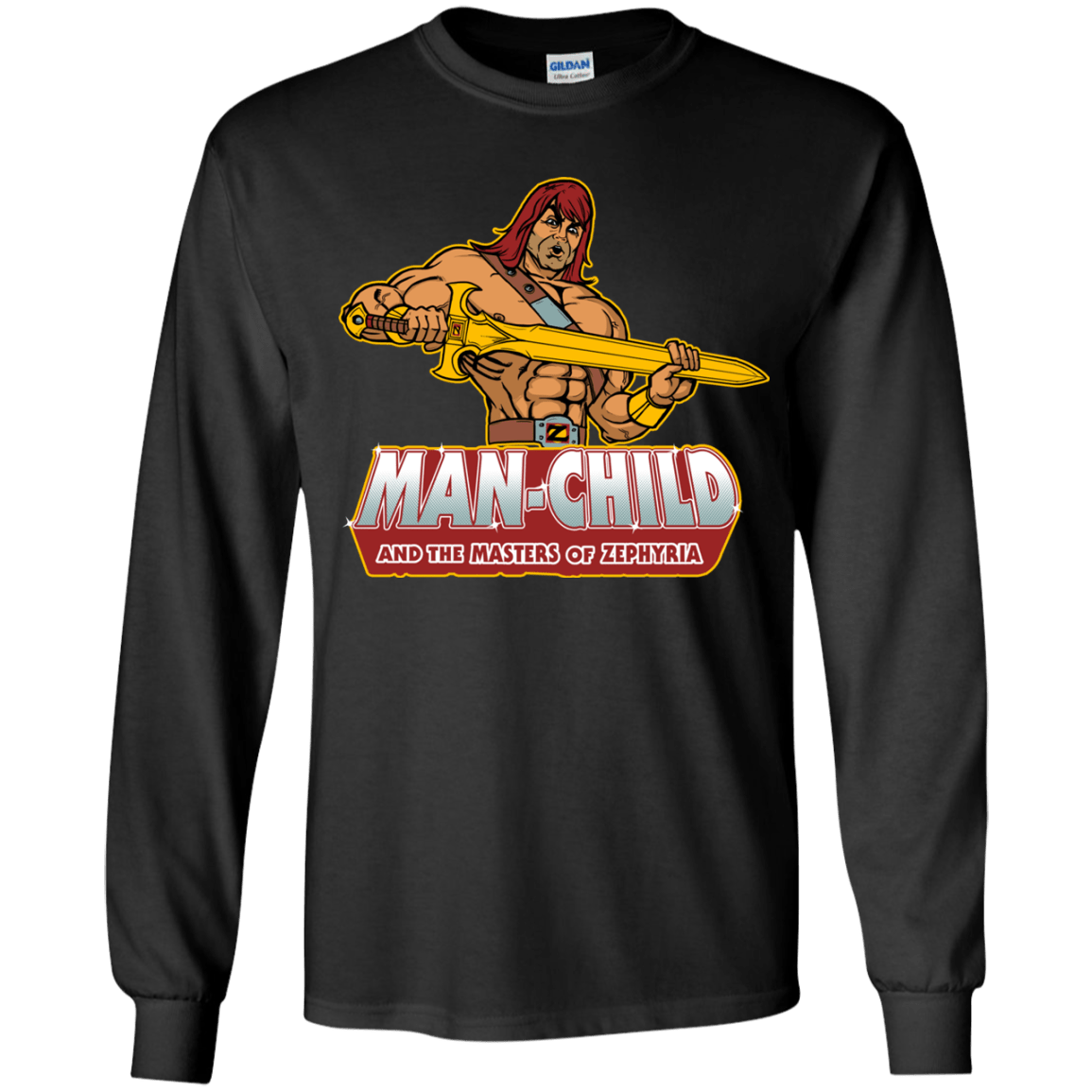 T-Shirts Black / YS Man Child Youth Long Sleeve T-Shirt