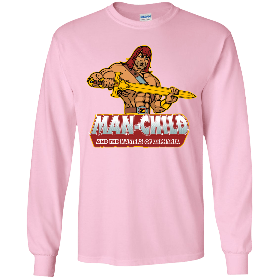 T-Shirts Light Pink / YS Man Child Youth Long Sleeve T-Shirt