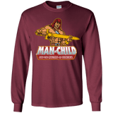 T-Shirts Maroon / YS Man Child Youth Long Sleeve T-Shirt