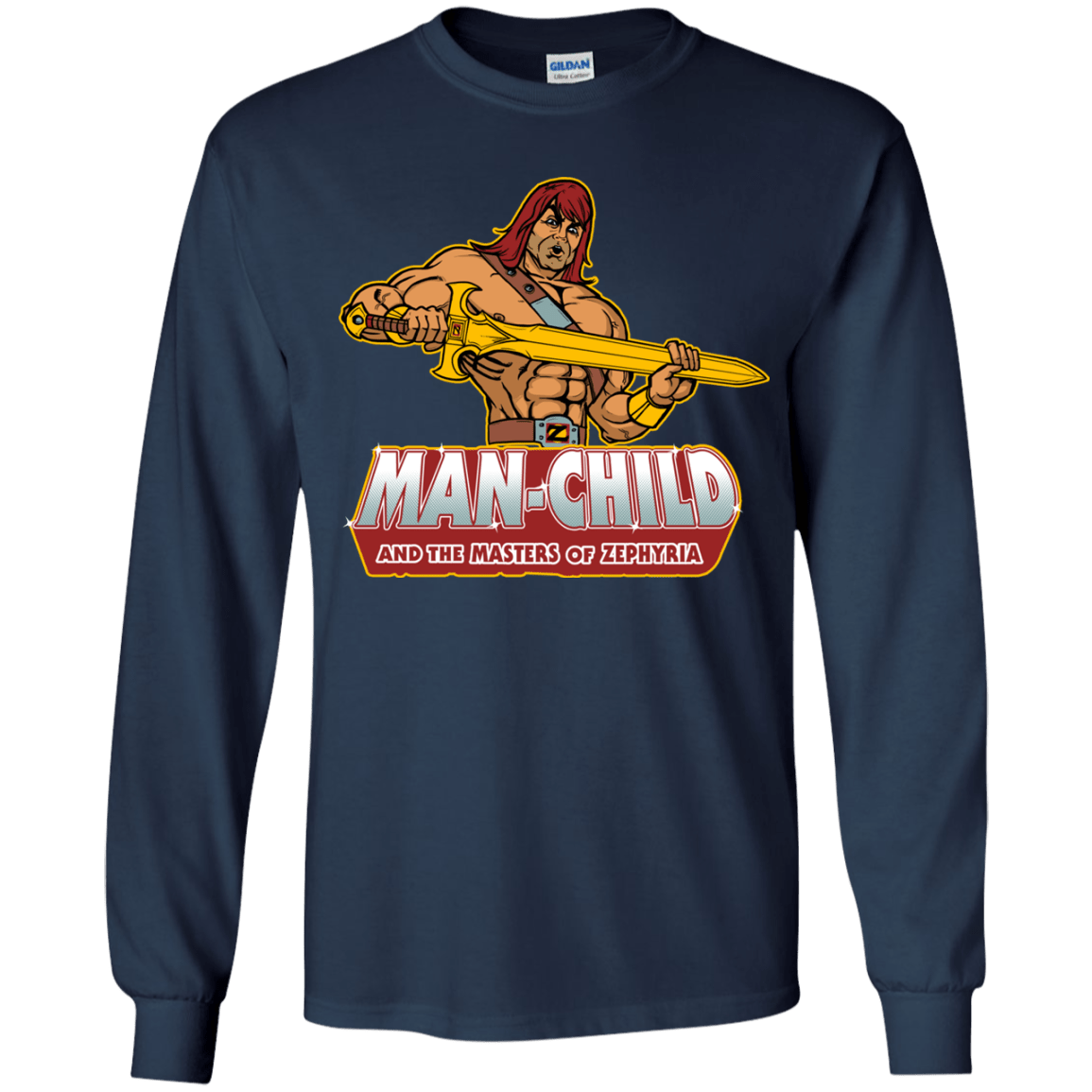 T-Shirts Navy / YS Man Child Youth Long Sleeve T-Shirt