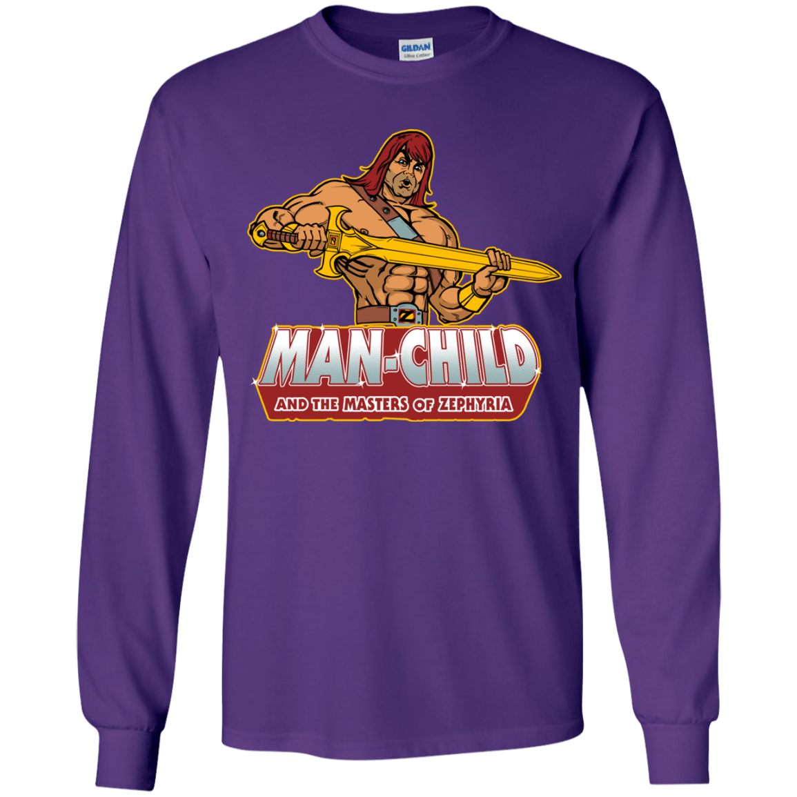 T-Shirts Purple / YS Man Child Youth Long Sleeve T-Shirt