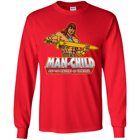 T-Shirts Red / YS Man Child Youth Long Sleeve T-Shirt