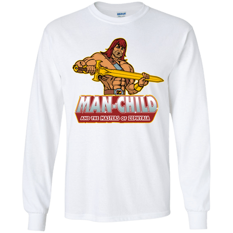 T-Shirts White / YS Man Child Youth Long Sleeve T-Shirt