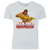 T-Shirts Heather White / YXS Man Child Youth Triblend T-Shirt