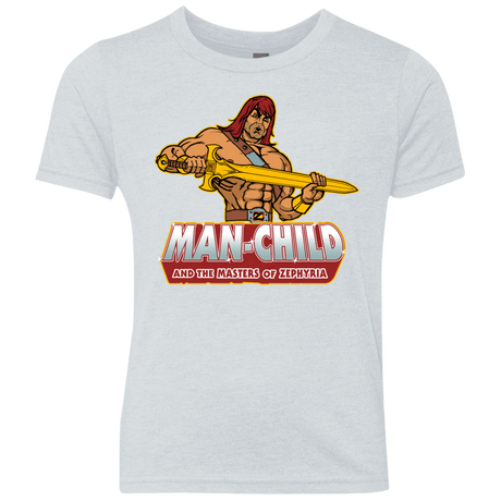 T-Shirts Heather White / YXS Man Child Youth Triblend T-Shirt