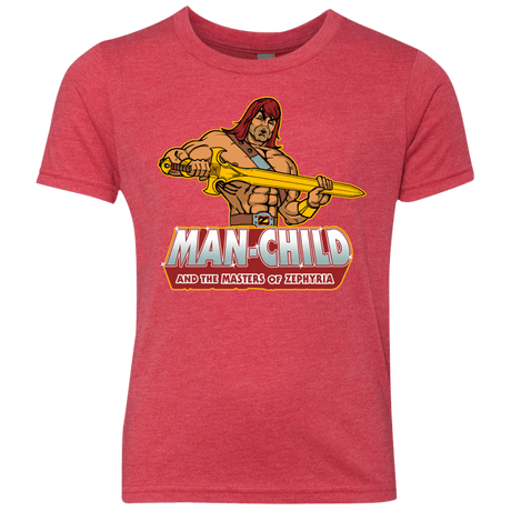 T-Shirts Vintage Red / YXS Man Child Youth Triblend T-Shirt