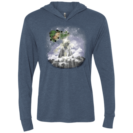 T-Shirts Indigo / X-Small Man of Tomorrow Triblend Long Sleeve Hoodie Tee