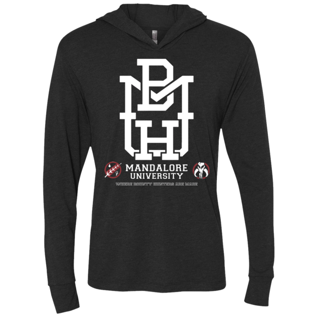 T-Shirts Vintage Black / X-Small Mandalore U Triblend Long Sleeve Hoodie Tee