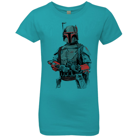 T-Shirts Tahiti Blue / YXS Mandalorian Bounty Hunter Girls Premium T-Shirt