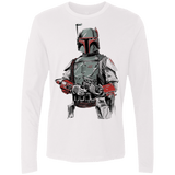 T-Shirts White / Small Mandalorian Bounty Hunter Men's Premium Long Sleeve