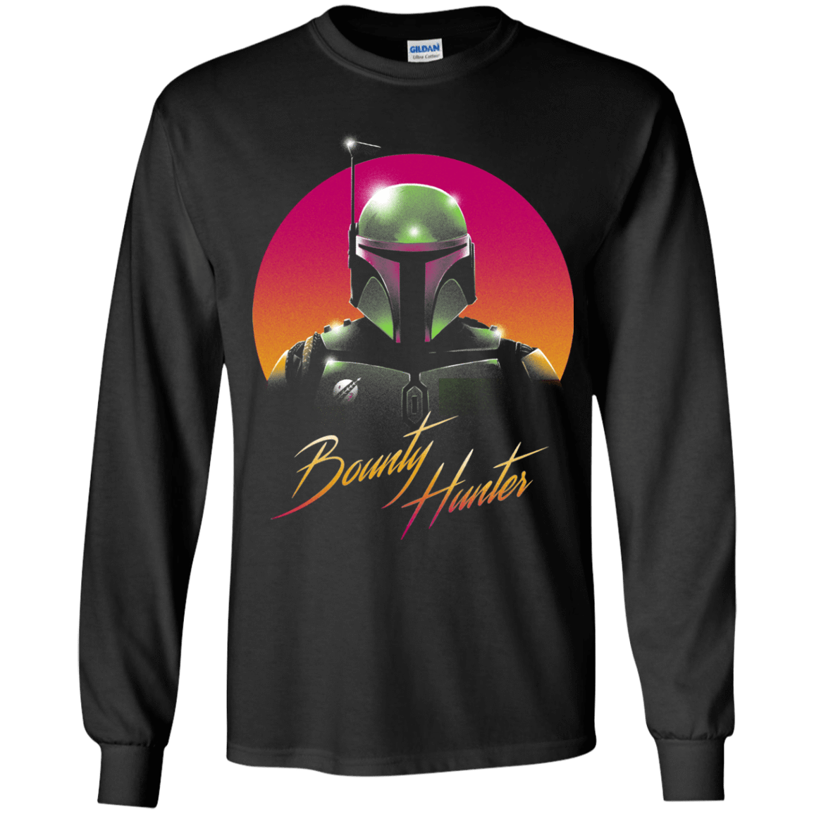 T-Shirts Black / YS Mandalorian Hunter Youth Long Sleeve T-Shirt