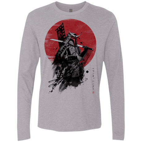 T-Shirts Heather Grey / Small Mandalorian Samurai Men's Premium Long Sleeve