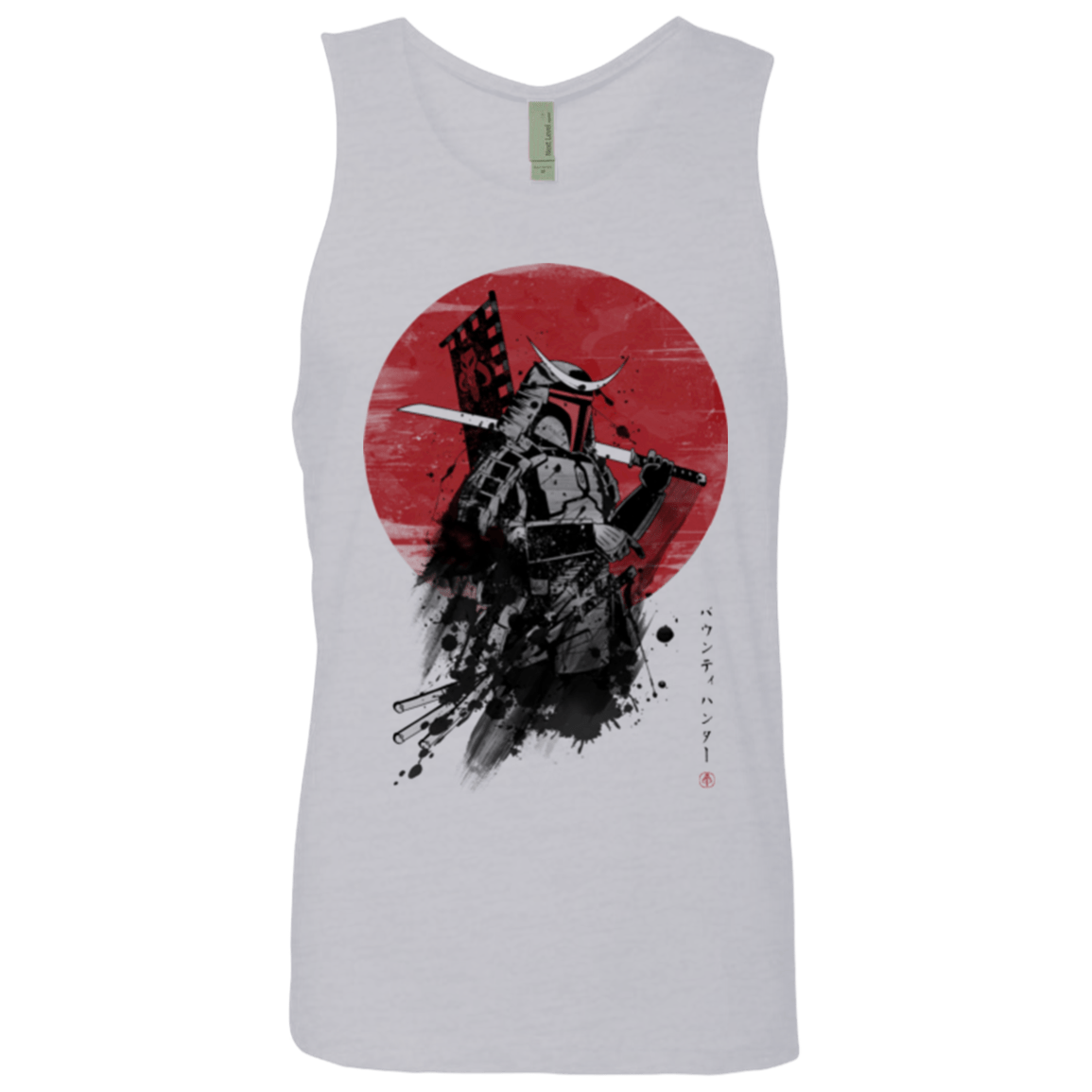 T-Shirts Heather Grey / Small Mandalorian Samurai Men's Premium Tank Top