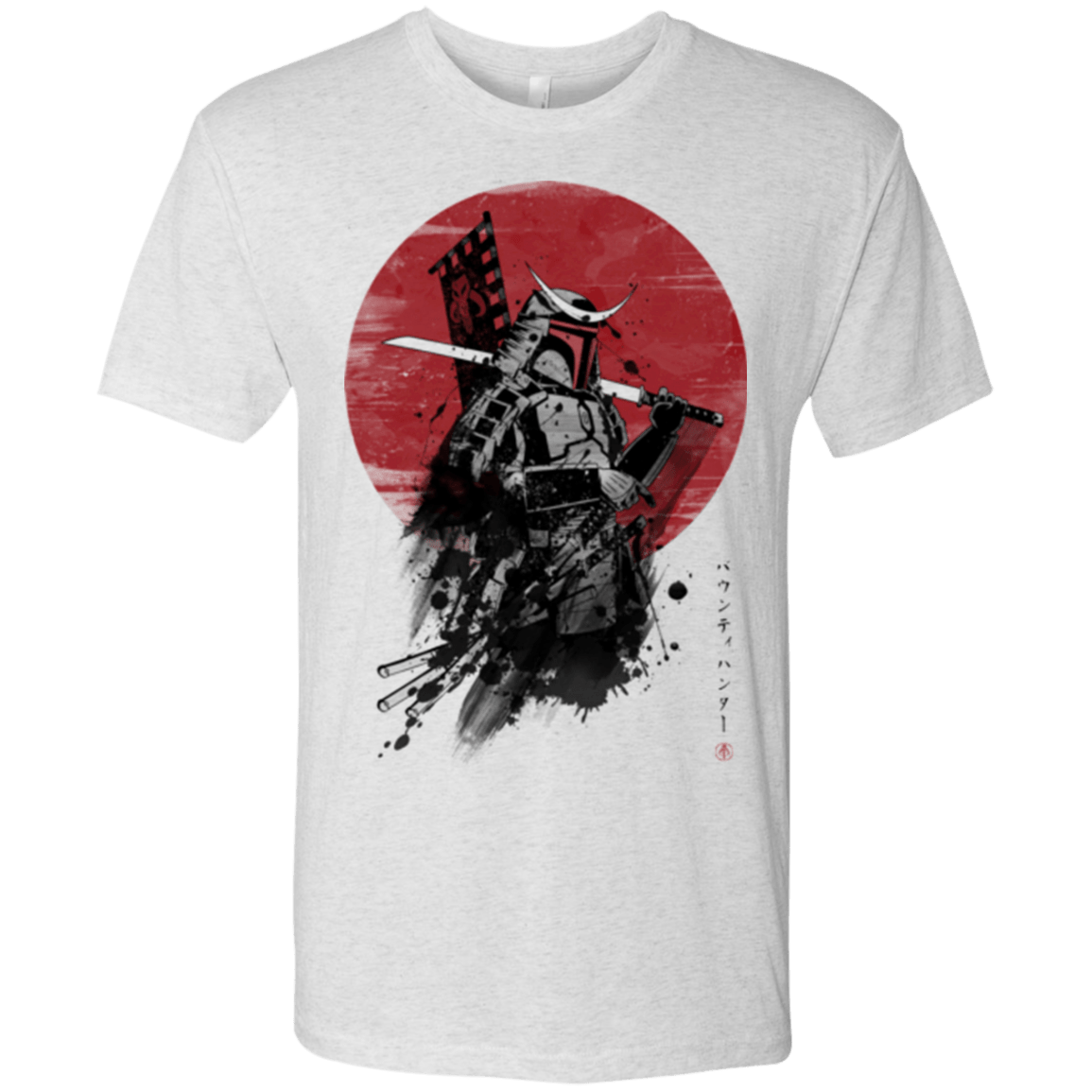 T-Shirts Heather White / Small Mandalorian Samurai Men's Triblend T-Shirt