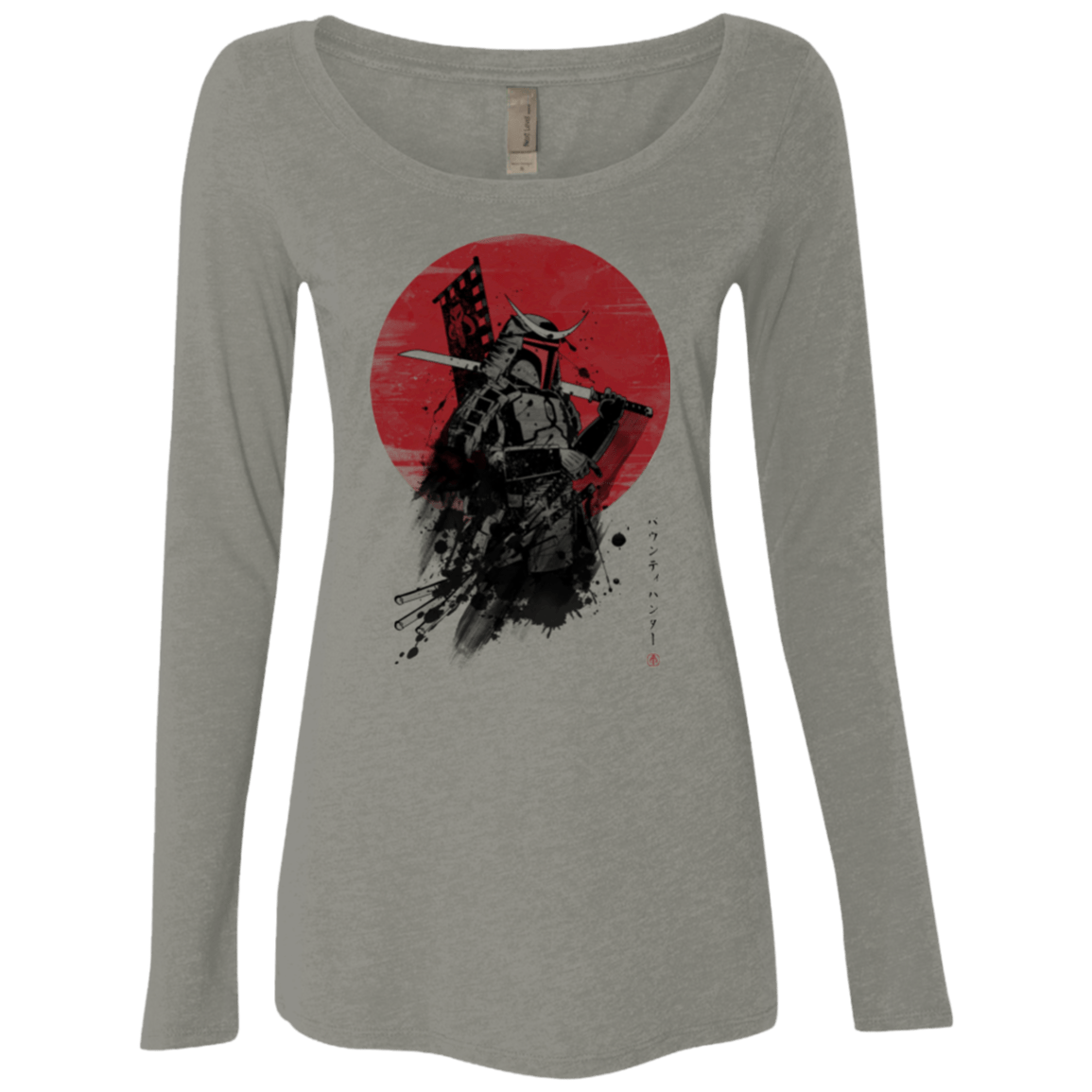 T-Shirts Venetian Grey / Small Mandalorian Samurai Women's Triblend Long Sleeve Shirt