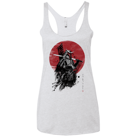 T-Shirts Heather White / X-Small Mandalorian Samurai Women's Triblend Racerback Tank