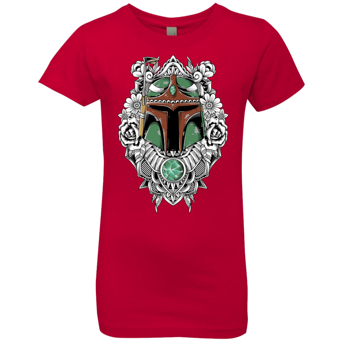 T-Shirts Red / YXS Mandalorian Warrior Girls Premium T-Shirt