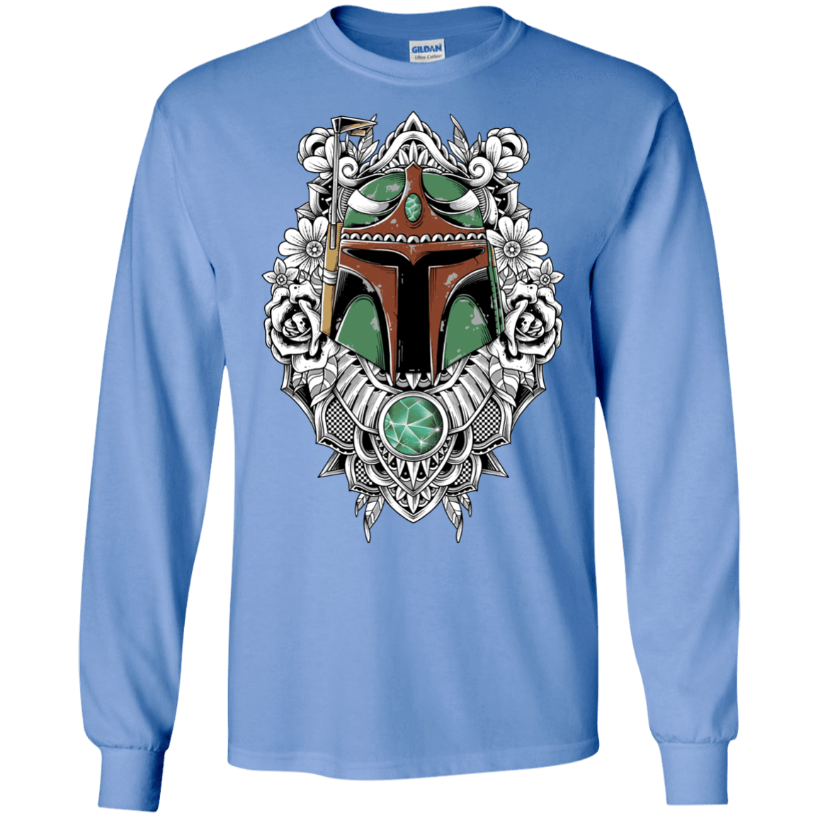 T-Shirts Carolina Blue / S Mandalorian Warrior Men's Long Sleeve T-Shirt