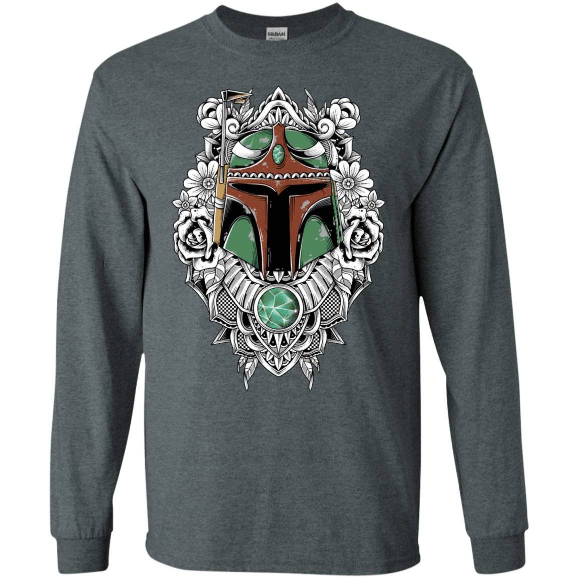 T-Shirts Dark Heather / S Mandalorian Warrior Men's Long Sleeve T-Shirt